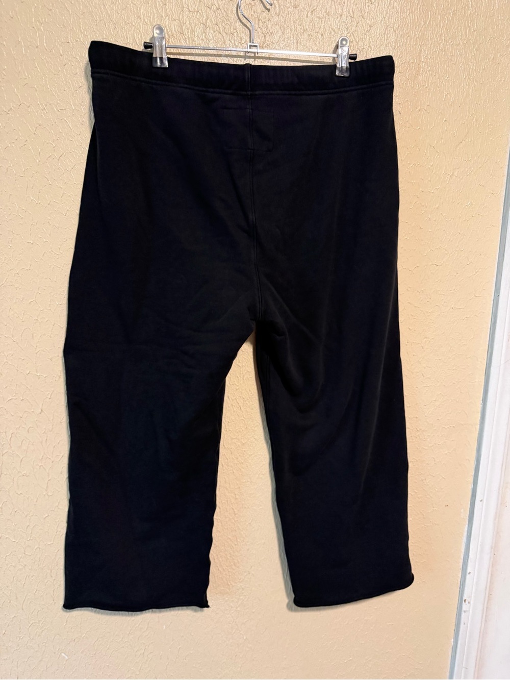 Frank and Eileen Wide Leg Crop Sweat Pants Size Large Pull On Cotton - Picture 2 of 7